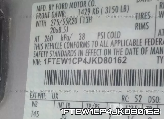 1FTEW1CP4JKD80162 фото 10
