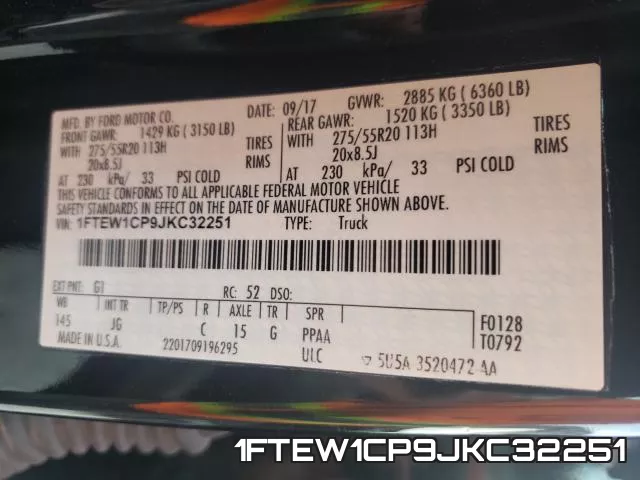 1FTEW1CP9JKC32251 фото 2