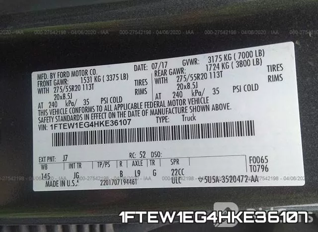 1FTEW1EG4HKE36107 фото 10