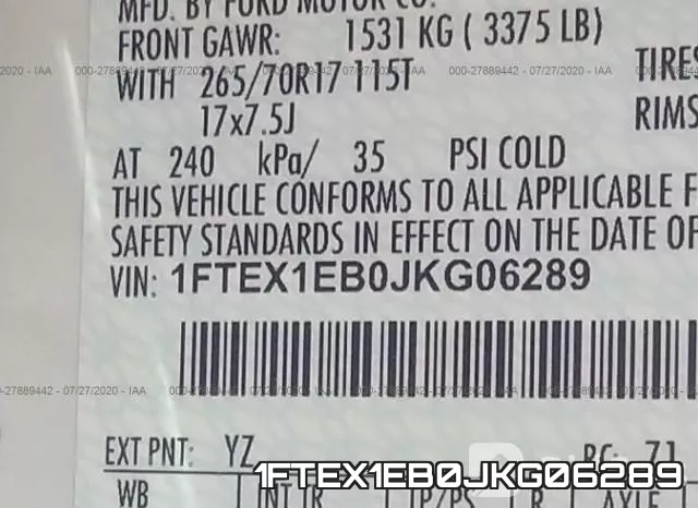 1FTEX1EB0JKG06289 фото 10
