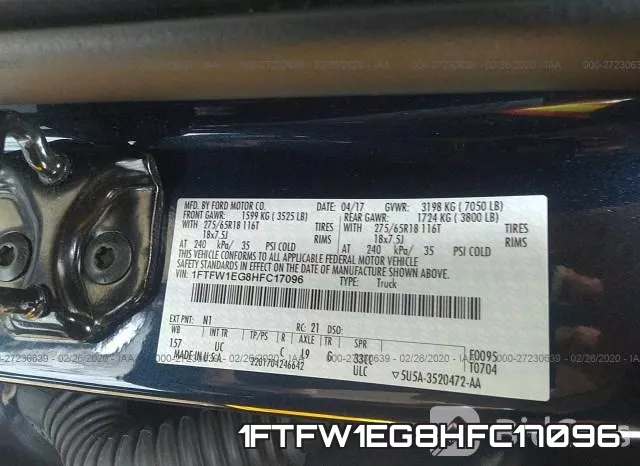 1FTFW1EG8HFC17096 фото 10