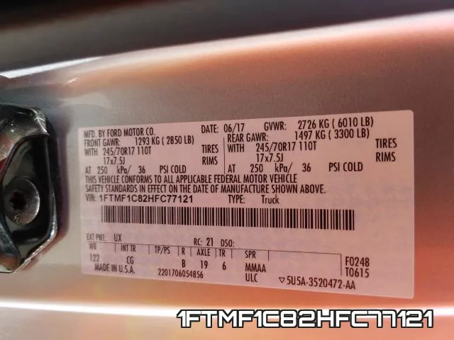 1FTMF1C82HFC77121 фото 2