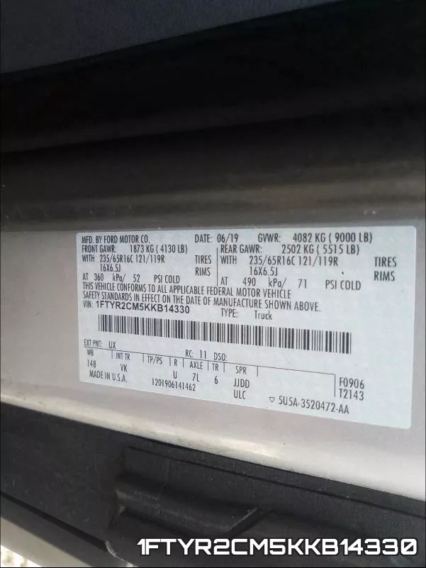 1FTYR2CM5KKB14330 фото 2