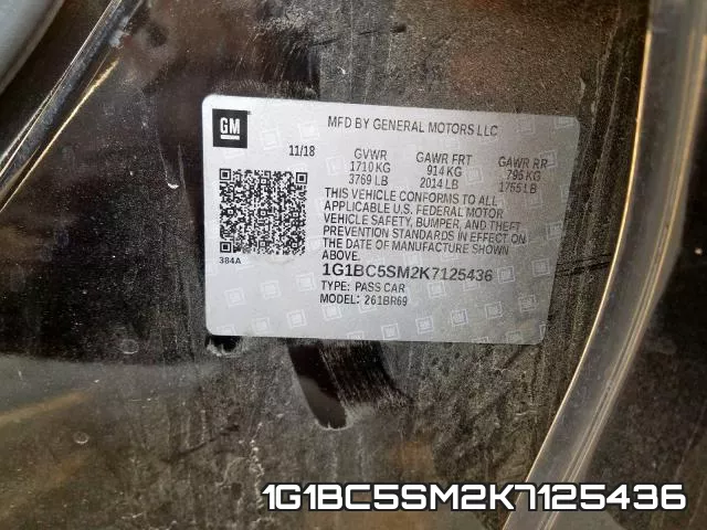 1G1BC5SM2K7125436 фото 2