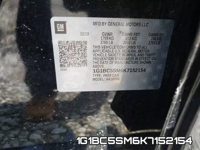 1G1BC5SM6K7152154 фото 2