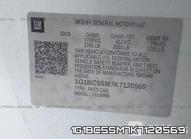 1G1BC5SM7K7120569 фото 10