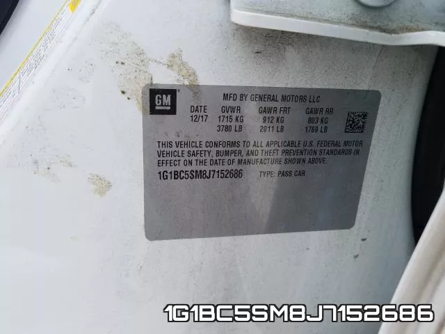 1G1BC5SM8J7152686 фото 2