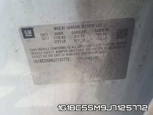 1G1BC5SM9J7125772 фото 2