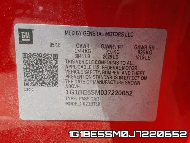 1G1BE5SM0J7220652 фото 2
