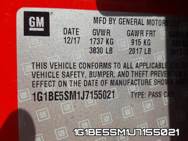 1G1BE5SM1J7155021 фото 2