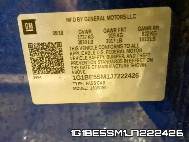 1G1BE5SM1J7222426 фото 2
