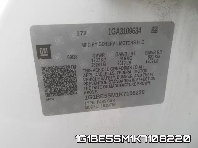 1G1BE5SM1K7108220 фото 2