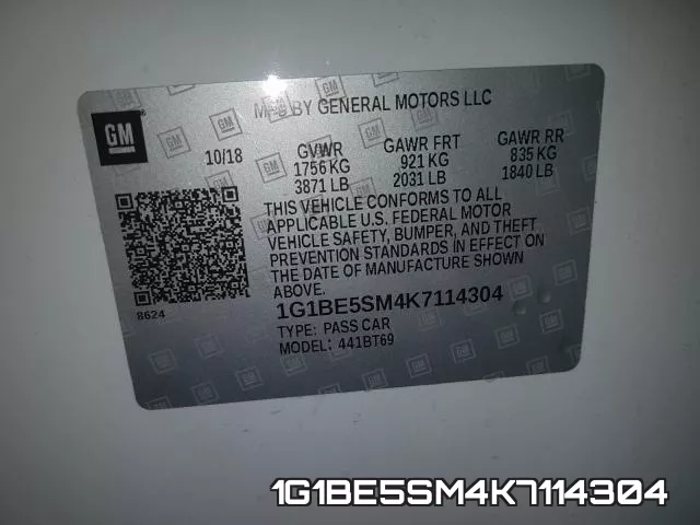 1G1BE5SM4K7114304 фото 2