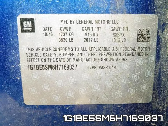 1G1BE5SM6H7169037 фото 2