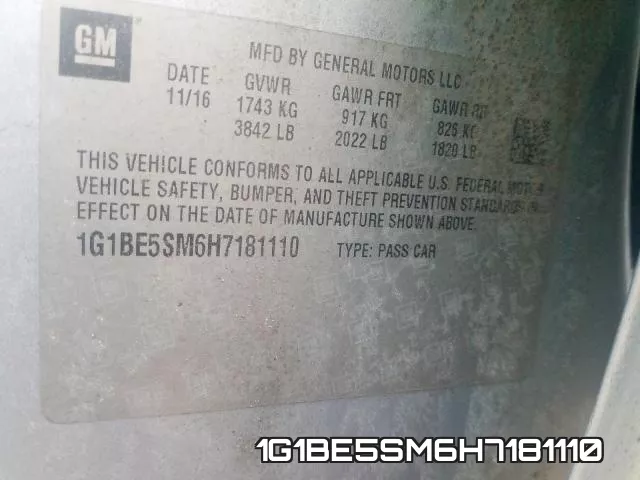 1G1BE5SM6H7181110 фото 2