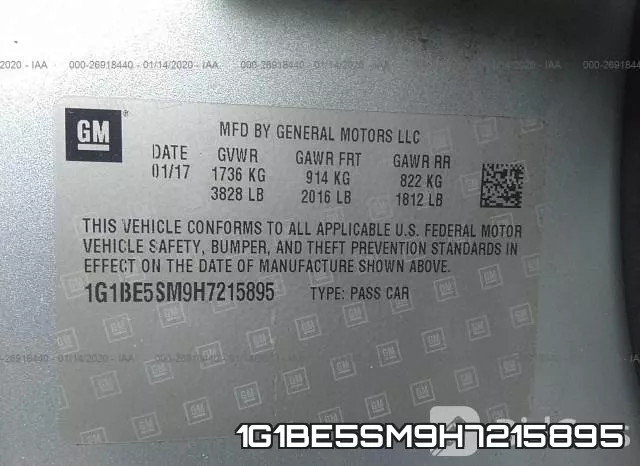 1G1BE5SM9H7215895 фото 10