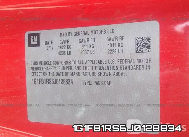 1G1FB1RS6J0128834 фото 10