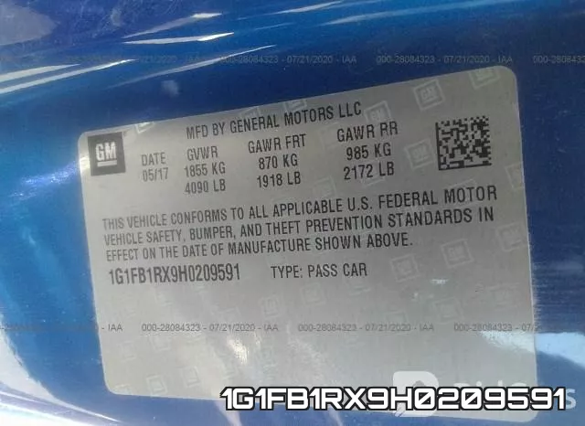 1G1FB1RX9H0209591 фото 10