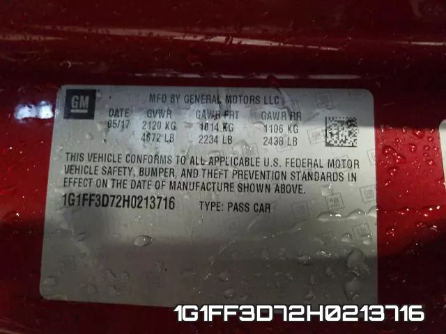 1G1FF3D72H0213716 фото 2