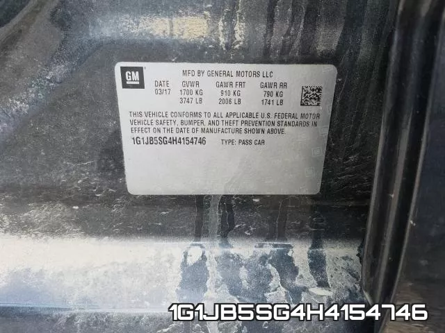 1G1JB5SG4H4154746 фото 2