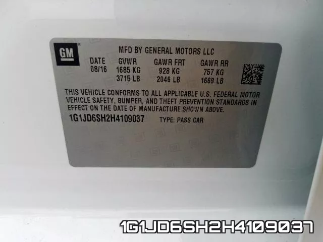 1G1JD6SH2H4109037 фото 2