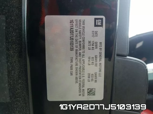 1G1YA2D77J5103139 фото 2