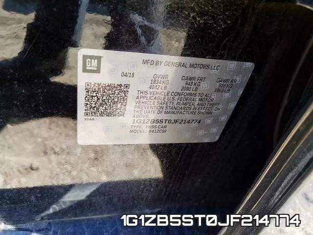 1G1ZB5ST0JF214774 фото 2