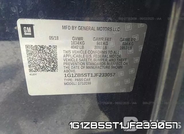 1G1ZB5ST1JF233057 фото 10