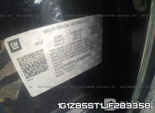1G1ZB5ST1JF283358 фото 10