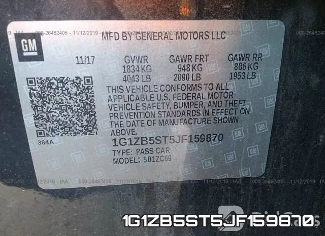 1G1ZB5ST5JF159870 фото 10