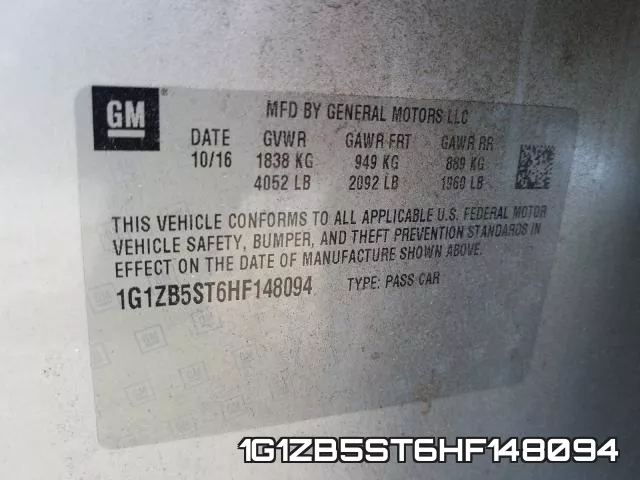 1G1ZB5ST6HF148094 фото 2