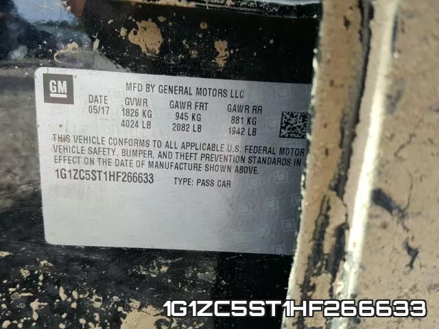 1G1ZC5ST1HF266633 фото 2