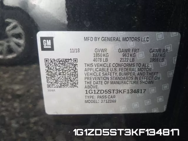 1G1ZD5ST3KF134817 фото 2