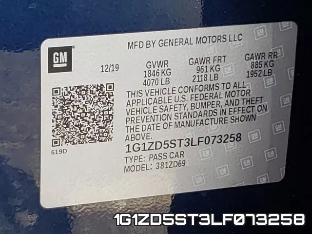 1G1ZD5ST3LF073258 фото 2