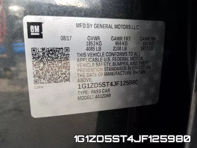 1G1ZD5ST4JF125980 фото 2