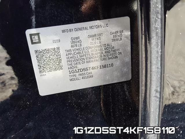 1G1ZD5ST4KF158110 фото 2