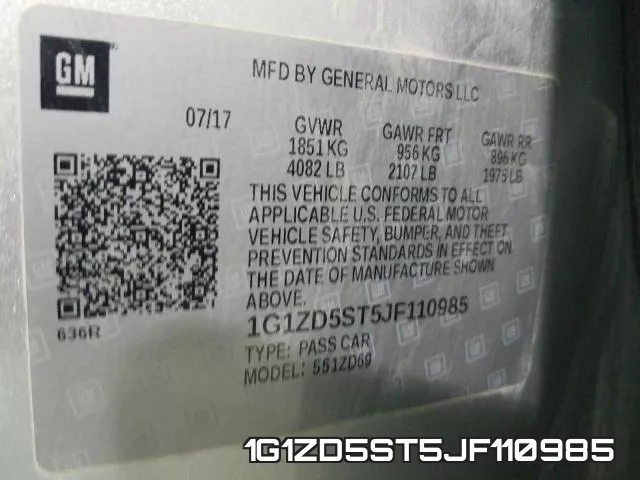 1G1ZD5ST5JF110985 фото 2