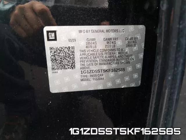 1G1ZD5ST5KF162585 фото 2