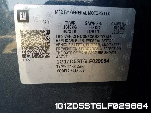 1G1ZD5ST6LF029884 фото 2