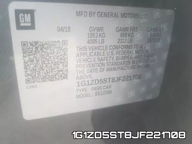 1G1ZD5ST8JF221708 фото 2