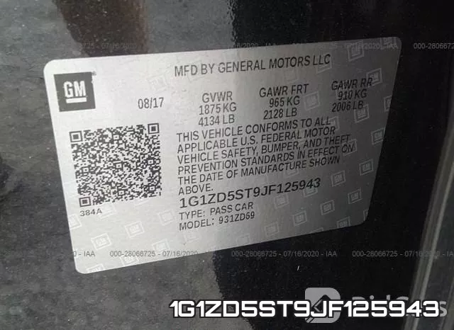 1G1ZD5ST9JF125943 фото 10