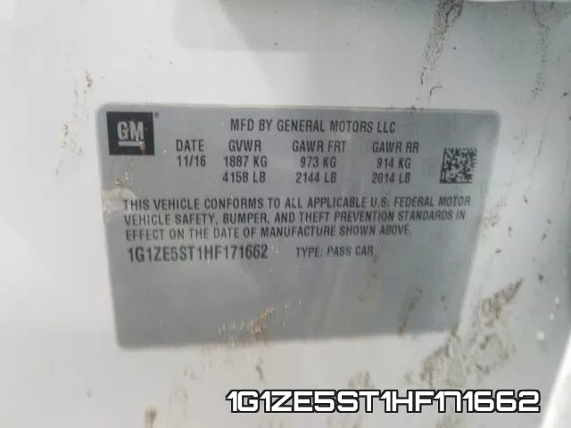 1G1ZE5ST1HF171662 фото 2