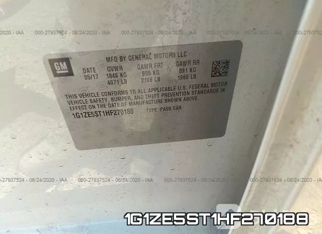 1G1ZE5ST1HF270188 фото 10