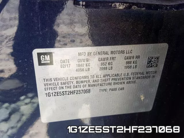 1G1ZE5ST2HF237068 фото 2
