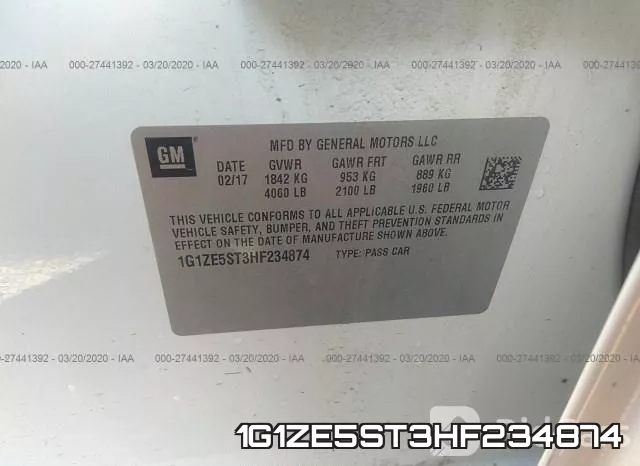 1G1ZE5ST3HF234874 фото 10