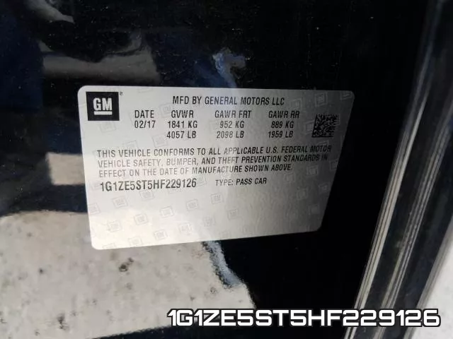 1G1ZE5ST5HF229126 фото 2