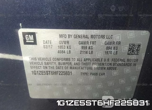 1G1ZE5ST6HF225831 фото 10