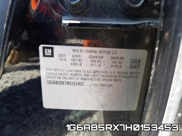 1G6AB5RX7H0153453 фото 2