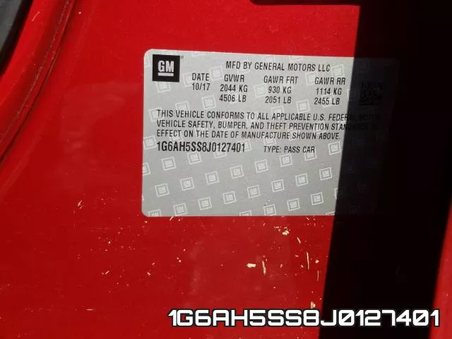 1G6AH5SS8J0127401 фото 2