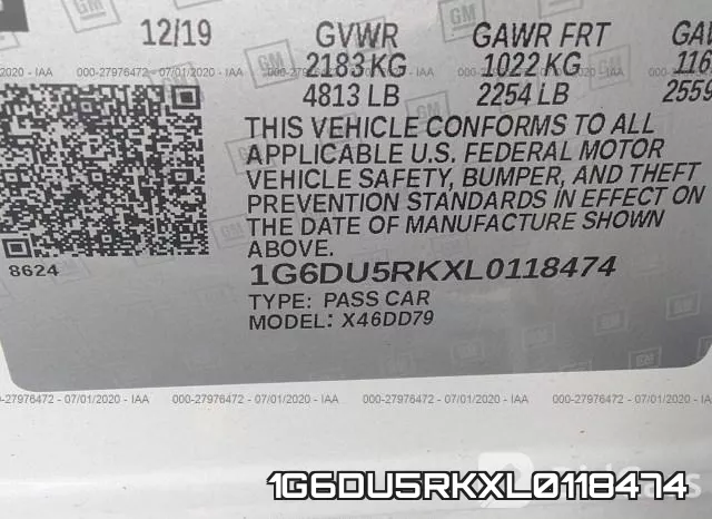 1G6DU5RKXL0118474 фото 10